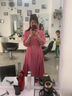 羅蒙（ROMON）減齡超火長(zhǎng)袖襯衫連衣裙春夏季仙女度假風(fēng)約會(huì)穿搭多巴胺絕美長(zhǎng)裙 玫紅色襯衫連衣裙【新品】 M 建議100-110斤左右 曬單實(shí)拍圖