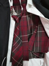 BMOI原創(chuàng)正版校供感jk制服裙西裝外套女秋冬季套裝學(xué)院風(fēng)學(xué)生疊穿西服 【套裝】黑色西裝+襯衫+大紅格裙 S 曬單實(shí)拍圖