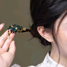 蘇十六高級感燒藍(lán)發(fā)簪日常盤發(fā)旗袍配飾茶服古典中式木簪流蘇宮廷風(fēng)簪子 民族風(fēng)黑檀木發(fā)簪A款 曬單實拍圖
