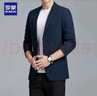 羅蒙（ROMON）西服男士四季休閑小西裝商務(wù)單西上衣職業(yè)正裝外套2322藍色L 曬單實(shí)拍圖