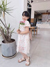 G.DUCKKIDS女童夏裝連衣裙2025新款韓版洋氣兒童夏季裙子女孩中大童公主裙潮 粉色 130 曬單實(shí)拍圖