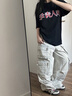 MEDM PLAY華人青年貼布短袖刺繡t恤潮牌男女純棉國潮情侶潮流半袖體恤夏季 黑色 L 曬單實(shí)拍圖