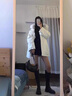 學(xué)子言真皮騎士靴厚底不過膝長(zhǎng)靴女牛皮版2022年新款顯瘦女長(zhǎng)筒靴內(nèi)增高 8133平 底單里 34 曬單實(shí)拍圖