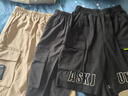 ASK JUNIOR男童褲子2025夏寬松舒適透氣工裝大口袋短褲百搭褲 黑色 160 曬單實(shí)拍圖