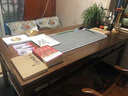 工木森書(shū)法桌實(shí)木書(shū)桌畫(huà)案書(shū)畫(huà)桌新中式原木書(shū)桌書(shū)房辦公桌寫(xiě)字臺電腦桌 125*65*80cm祥云款單桌 曬單實(shí)拍圖
