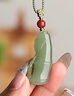 喜玉枝和田玉竹節吊墜新疆玉石節節高升玉墜項鏈竹報平安玉佩生日禮物 曬單實(shí)拍圖