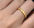 中國黃金（CHINA GOLD）素圈黃金戒指女足金滿天星求婚戒七夕情人節(jié)禮物送女友老婆生日 [京速達]足金光砂戒指13-14# 曬單實拍圖