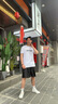 BOSS博斯【防曬T恤】男士夏季徽標印花常規(guī)版型棉質平紋針織短袖T恤 100-白色 L 曬單實拍圖