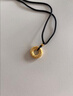 中國黃金（CHINA GOLD）黃金項鏈女足金花絲平安扣項鏈項鏈七夕情人節(jié)禮物送女友老婆 【京速達】平安扣項鏈約1.0g*配黑繩 曬單實拍圖