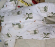 童泰（TONGTAI）嬰兒連體秋冬寶寶夾棉衣服兒童對開爬服TS43D210-DS綠色80cm 曬單實拍圖