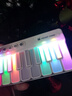 兒童迷你小鋼琴七彩燈光音樂(lè )鍵盤(pán)電子琴玩具樂(lè )器寶寶生日禮物ZP 電池/全鍵彩虹燈-白【亮燈跟彈】 曬單實(shí)拍圖
