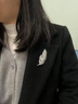 Grace Girl高端羽毛胸針女款精致時尚個性氣質胸花大衣防走光生日禮物送女友 羽毛胸針+品牌禮盒 曬單實拍圖