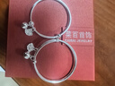 菜百首飾足銀簡(jiǎn)約拋光聰明銀推拉如意鎖圓珠女童手鐲滿(mǎn)月禮YS 銀手鐲 曬單實(shí)拍圖
