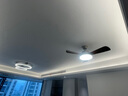 雷匠極簡復(fù)古風(fēng)扇燈中古胡桃木色吊扇燈客廳餐廳新中式臥室護(hù)眼電扇燈 52寸-三色變光-帶遙控【吊扇款】 曬單實(shí)拍圖