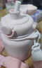 膳魔師（THERMOS）噸噸桶泡泡大肚杯316L不銹鋼便攜大容量保溫杯生日禮物TEMA 草莓泡泡配杯帶+吸管 950ml 曬單實(shí)拍圖