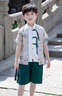 G.DUCKKIDS小黃鴨童裝男童漢服夏季2025新款兒童唐裝中國風(fēng)古裝表演服兩件套 圖片色 90 建議1~2歲（80-90cm） 曬單實(shí)拍圖