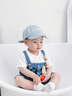 G.DUCKKIDS小黃鴨牛仔連體衣嬰兒夏裝兄妹裝背帶假兩件萌寶寶衣服夏季薄款 女寶--小兔 73cm 73cm 建議4-6月，14-18斤 曬單實(shí)拍圖
