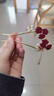 樂卡利 紅色玫瑰花流蘇發(fā)簪高級感U型簪子女古風(fēng)旗袍新娘敬酒服頭飾 紅色玫瑰花流蘇發(fā)簪【金色】 曬單實(shí)拍圖
