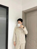 貓人純棉睡衣男士春秋長(zhǎng)袖長(zhǎng)褲套裝純色開(kāi)衫裸感高級(jí)輕奢家居服套裝 淺灰色 【100%新疆棉，親膚柔軟】 XL 【推薦體重135-155斤】 曬單實(shí)拍圖
