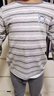 英博倫兒童內衣套裝純棉男童秋衣秋褲全棉小男孩睡衣 85367麻灰條 130 曬單實(shí)拍圖