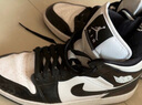 耐克（NIKE）Air Jordan 1 Mid AJ1 中幫復(fù)古黑白熊貓男女同款運動籃球鞋 DV0991-101黑白 38.5 (245mm) 曬單實拍圖