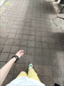 咚憬網(wǎng)紅潮流設計感高腰寬松直筒闊腿褲設計感俏皮檸檬黃毛邊牛仔褲女 黃色 S 曬單實(shí)拍圖