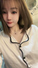 幽悉（YOUXI）真絲睡衣套裝女2025春夏新款100%桑蠶絲薄款長褲家居服兩件套 羽毛白 L (建議110-125斤) 曬單實(shí)拍圖