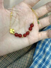 沉魚(yú)落雁足金紅瑪瑙四葉草手鏈女足金轉(zhuǎn)運(yùn)珠生日結(jié)婚紀(jì)念日禮物送女友老婆 曬單實(shí)拍圖
