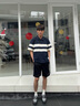 GXG男裝【涼感】 條紋拼色polo衫短袖男商務(wù)拼接上衣 25夏新品 藏青色 XL 曬單實(shí)拍圖