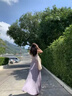 微光里韓系半身裙女紫色高腰a字裙蛋糕裙溫柔風(fēng)垂感設(shè)計(jì)大裙擺中長(zhǎng)裙子 紫色半身裙M碼【建議96-110斤】 曬單實(shí)拍圖