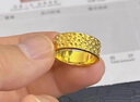 KUXA越南沙金情侶戒指閉口古法錘紋指環(huán)男女仿金包銀蜂巢對(duì)戒七夕520 8號(hào)古法9mm蜂巢閉口戒指 約10g適 曬單實(shí)拍圖