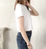 嫻柔白色圓領(lǐng)短袖t恤女寬松2025年夏季新款短款高腰露臍打底上衣女裝 白色 L 100-110斤 曬單實(shí)拍圖