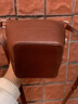 絲芙倫2026春季新款真皮斜挎小包手機包韓版甜美淑女頭層牛皮豎款水桶包 深棕色 曬單實(shí)拍圖