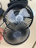 眾果小風(fēng)扇桌面電風(fēng)扇6英寸USB充電夾子扇大風(fēng)力空氣循環(huán)扇宿舍床頭辦公室戶外露營臺夾掛低噪靜音定時(shí) 黑【充/插雙供電】可定時(shí)丨五檔 5600mAh 曬單實(shí)拍圖