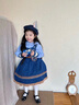 G.DUCKKIDS童裝洛麗塔公主裙女童連衣裙春秋季24新款生日禮服朱迪警官裙兒童 領(lǐng)帶+襯衫+背帶裙【自帶蓬蓬效果】 100 尺碼2~3歲【 90-100cm】 曬單實(shí)拍圖