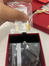 周六福（ZLF）七夕禮物  黃金耳釘女款足金仙氣飄帶蝴蝶結(jié)耳飾送女友禮物 計(jì)價(jià) 一對(duì)-2.53g 曬單實(shí)拍圖