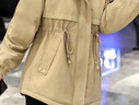 清雅若蘭派克服外套女棉衣2025冬季新款收腰顯瘦休閑百搭加絨加厚棉服風(fēng)衣 卡其色 XL （118-130斤左右） 曬單實(shí)拍圖