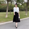 溫格芳 連衣裙女2025夏季新款高級(jí)感穿搭減齡時(shí)尚套裝氣質(zhì)休閑吊帶裙子 杏色襯衫+黑色連衣裙 XL 曬單實(shí)拍圖