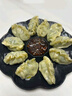 苛魚(yú)餃子盤(pán)帶家用水餃創(chuàng)意專用塑料分格盤(pán)蝦盤(pán)子碟子早餐菜盤(pán)新款薯?xiàng)l 餃子盤(pán)黑色 曬單實(shí)拍圖