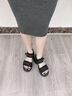 大東女士魔術(shù)貼老爹涼鞋女2025夏季新款網(wǎng)紅仙女時尚厚底百搭沙灘涼鞋 黑色 專柜新品 40 專柜新品 曬單實拍圖