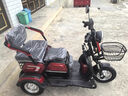 EMICRO新款電動(dòng)三輪車(chē)家用小型老人代步車(chē)老年助力車(chē)帶棚接送孩子電瓶車(chē) 1000瓦動(dòng)力+黑金60V23安-約120里 曬單實(shí)拍圖
