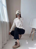 JEEP SPIRIT吉普運動(dòng)套裝女春秋專(zhuān)業(yè)健身房瑜伽服跑步寬松外套速干衣休閑晨跑 象牙白外套+長(cháng)褲(二件套) M 曬單實(shí)拍圖