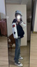 MXQP美式復古字母刺繡拼接棒球服外套女2025春季新款潮流百搭學(xué)生夾克 A85藏青色 【皮袖雙層寬松版】 L 【建議100-125斤】 曬單實(shí)拍圖