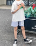 Lee童裝夏季兒童短褲2025新款男女中大童休閑運(yùn)動(dòng)褲學(xué)生防潑水五分褲 灰色 （100%棉） 165 cm 曬單實(shí)拍圖