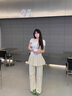 衣然呈品法式斜肩短袖T恤女夏季波點蝴蝶結(jié)拼接甜辣妹純欲修身氣質(zhì)短上衣 白色 M 【建議95-110斤】 曬單實拍圖
