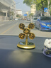 塑家美風(fēng)生水起擺件太陽能旋轉(zhuǎn)風(fēng)車汽車車內(nèi)裝飾用品招財進(jìn)寶擺件 金色風(fēng)車（古龍香水） 曬單實拍圖