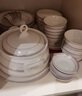傳世瓷 碗碟套裝 家用景德鎮骨瓷碗筷歐式陶瓷器吃飯套碗盤(pán)子中式餐具 時(shí)尚小資60件10人套裝 曬單實(shí)拍圖