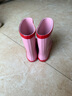 hugmii兒童卡通萌趣橡膠雨鞋幼兒園小學(xué)生防水防滑橡膠鞋雨靴高筒跳水鞋 粉色蜜蜂 28碼 內長(cháng)19cm 曬單實(shí)拍圖