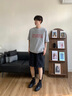 李寧（LI-NING）板鞋男鞋夏季透氣低幫增高小白鞋潮百搭滑板鞋透氣運動休閑鞋子 【元寶V3】黑色(AGCV107)-1 42 曬單實拍圖