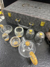 Luxury Flowers中式整套功夫茶具套裝送禮耐熱玻璃西施壺辦公室輕奢高檔喝茶杯 水晶金箔西施壺12件套【皮箱】 無(wú)規格 曬單實(shí)拍圖